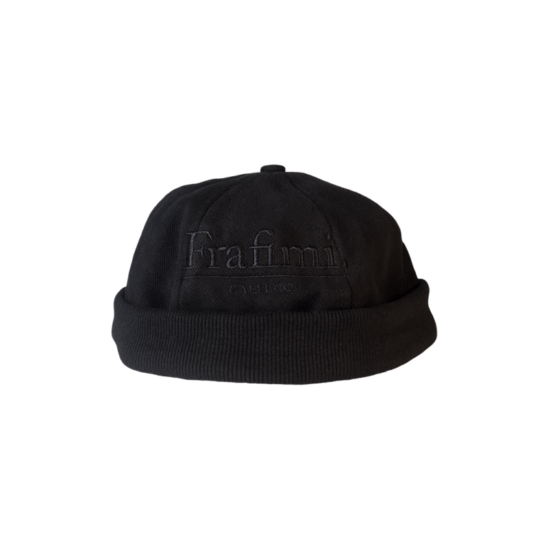 Headnut Cap – Black on Black (Front)